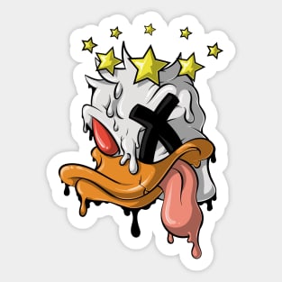 Ducked Up, Graffiti Drip Sticker